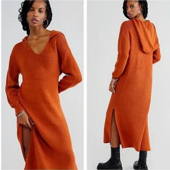 NWOT Free People Beach Hooded Sweater Dress XS - Picture 1 of 7
